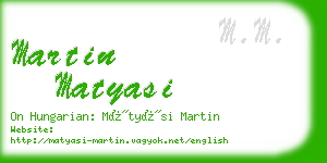 martin matyasi business card